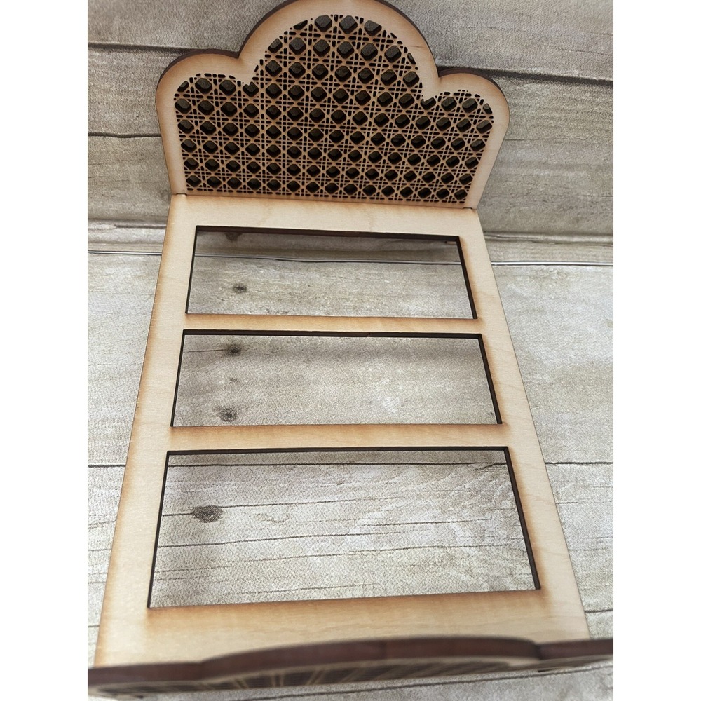 1:12 Scale Dollhouse Miniatures Mini Furniture Bed Wooden Decor, New, Boho Ratan - Picture 2 of 6